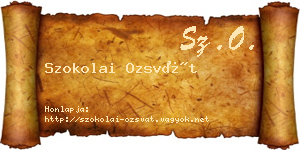 Szokolai Ozsvát névjegykártya