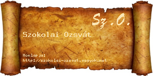 Szokolai Ozsvát névjegykártya